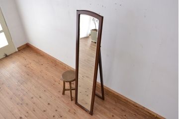 アンティーク雑貨　中古 マルニ製 スタンドミラー(姿見、ウォールミラー、壁掛け鏡)