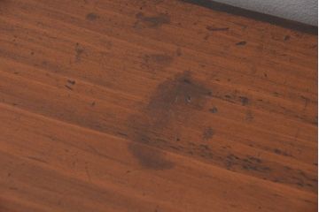 アンティーク家具　大正ロマン 色ガラス入り かわいい本箱(ブックケース、収納棚)