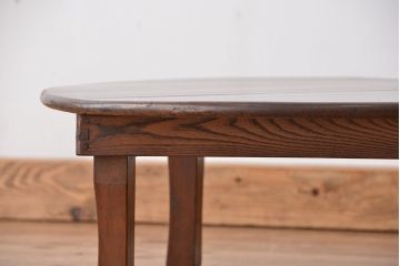 レトロ家具　昭和レトロ 折り畳み式 小振りな丸型ちゃぶ台