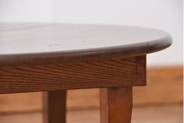 レトロ家具　昭和レトロ 折り畳み式 小振りな丸型ちゃぶ台