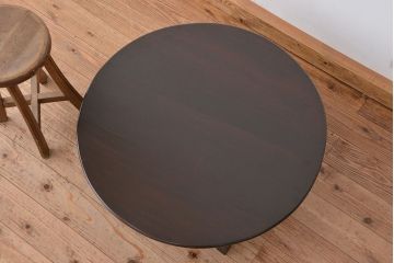 レトロ家具　昭和レトロ 折り畳み式!小振りな丸型ちゃぶ台