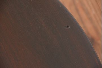 レトロ家具　昭和レトロ 折り畳み式!小振りな丸型ちゃぶ台