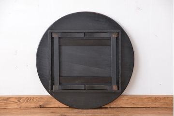 レトロ家具　昭和レトロ 折り畳み式!小振りな丸型ちゃぶ台
