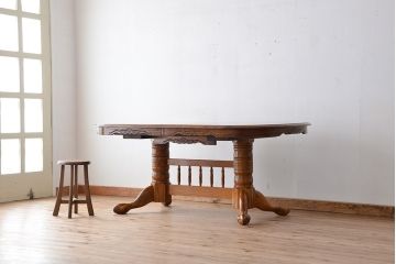 中古 IDC大塚家具取扱品 Shin-Lee(シンリー) オーク材 ダイニングテーブル