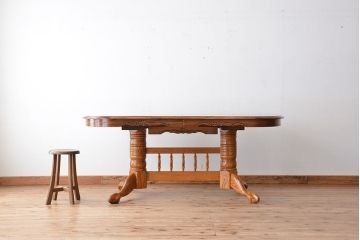 中古 IDC大塚家具取扱品 Shin-Lee(シンリー) オーク材 ダイニングテーブル