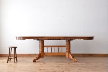 中古 IDC大塚家具取扱品 Shin-Lee(シンリー) オーク材 ダイニングテーブル