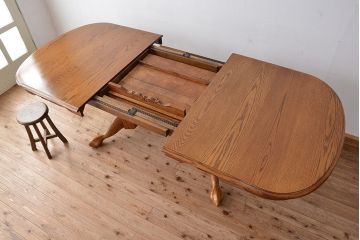 中古 IDC大塚家具取扱品 Shin-Lee(シンリー) オーク材 ダイニングテーブル