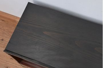 アンティーク家具　古民具・骨董　明治〜大正時代　梅と雀の図　上品な時代箪笥ローボード