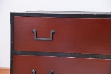 アンティーク家具　古民具・骨董　明治〜大正時代　上品な時代箪笥ローボード(ローチェスト・刀箪笥)