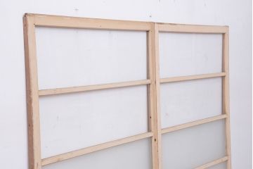 アンティーク ペンキの剥げたシンプルなガラス戸 2枚セット(1)(窓・引き戸)