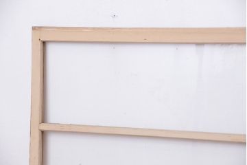 アンティーク ペンキの剥げたシンプルなガラス戸 2枚セット(1)(窓・引き戸)