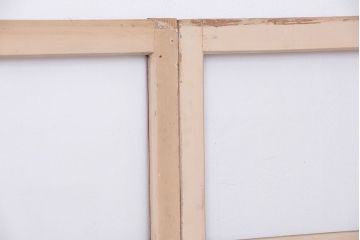 アンティーク ペンキの剥げたシンプルなガラス戸 2枚セット(1)(窓・引き戸)