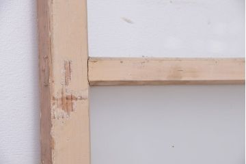 アンティーク ペンキの剥げたシンプルなガラス戸 2枚セット(1)(窓・引き戸)