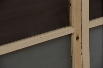 アンティーク ペンキの剥げたシンプルなガラス戸 2枚セット(1)(窓・引き戸)