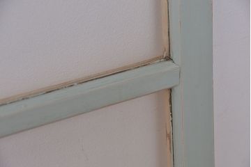アンティーク ペンキの剥げたシンプルなガラス戸 2枚セット(窓、引き戸)