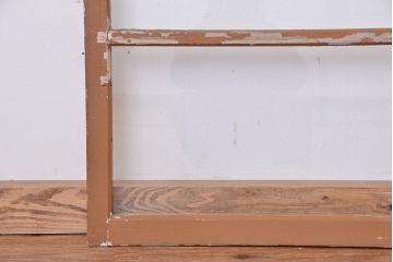 アンティーク ペンキの剥げたシンプルなガラス戸 2枚セット(2)(窓・引き戸)