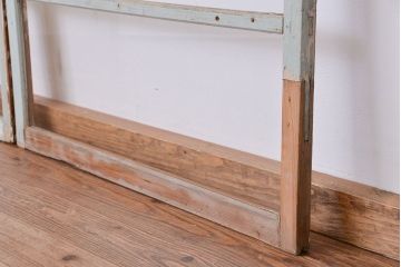 アンティーク ペンキの剥げたシンプルなガラス戸 2枚セット(2)(窓・引き戸)