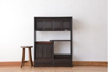 アンティーク家具　古民具・骨董　和モダン☆素敵な作りの唐木飾り棚(茶棚)