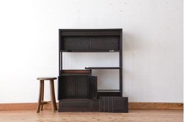 アンティーク家具　古民具・骨董　和モダン☆素敵な作りの唐木飾り棚(茶棚)