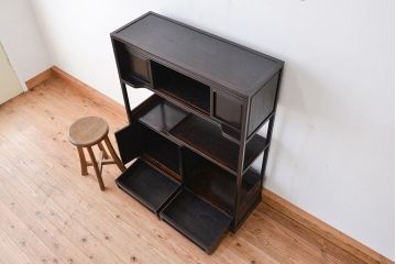 アンティーク家具　古民具・骨董　和モダン☆素敵な作りの唐木飾り棚(茶棚)
