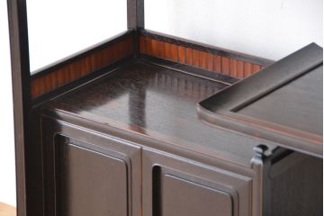 アンティーク家具　古民具・骨董　和モダン☆素敵な作りの唐木飾り棚(茶棚)