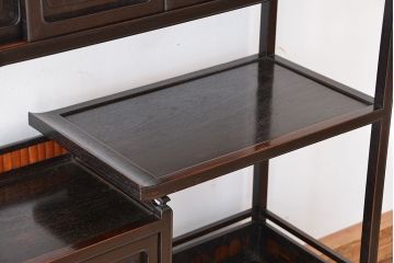 アンティーク家具　古民具・骨董　和モダン☆素敵な作りの唐木飾り棚(茶棚)
