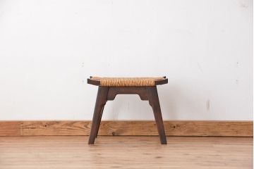 中古　松本民芸家具　♯514型ラッシスツール　柳宗悦氏デザイン(椅子、イス)定価58000円