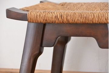 中古　松本民芸家具　♯514型ラッシスツール　柳宗悦氏デザイン(椅子、イス)定価58000円