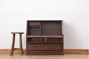 中古　松本民芸家具　A型座ビューロー　定価22万円前後(文机/ライティングビューロー/デスク)