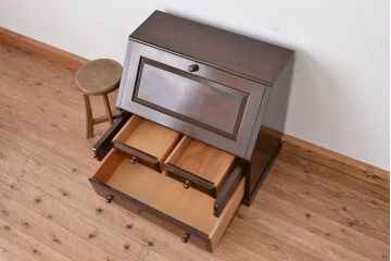 中古　松本民芸家具　A型座ビューロー　定価22万円前後(文机/ライティングビューロー/デスク)