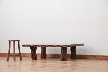 アンティーク家具　アンティーク　唐木一枚板!ずっしりとした座卓(机/テーブル)