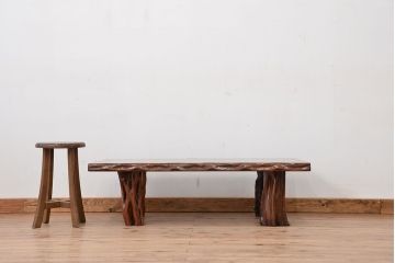 アンティーク家具　アンティーク　唐木一枚板!ずっしりとした座卓(机/テーブル)