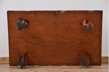 アンティーク家具　アンティーク　唐木一枚板!ずっしりとした座卓(机/テーブル)