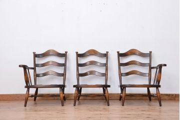 【傷みあり】中古 飛騨産業キツツキマーク 3人掛けソファ(トリプルソファ)