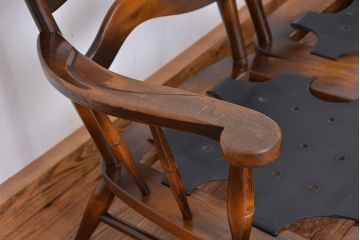 【傷みあり】中古 飛騨産業キツツキマーク 3人掛けソファ(トリプルソファ)