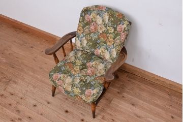 中古　飛騨産業　キツツキマーク 1人掛けソファ(椅子/ソファ)