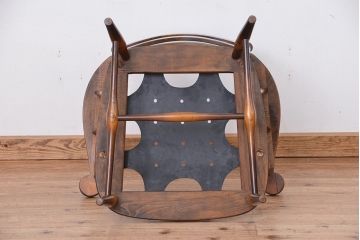 【傷みあり】中古　飛騨産業　キツツキマーク 1人掛けソファ(椅子/ソファ)