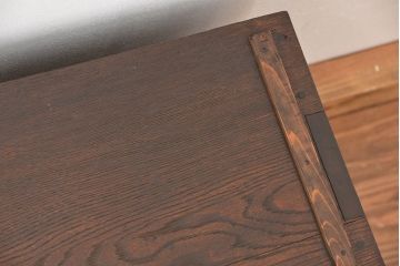 アンティーク家具　☆古民具・骨董　前面黒柿材貼り　二段重ね茶箪笥(茶棚、飾り棚)