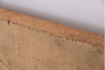 アンティーク家具　1960年代　使い込まれた　ナラ材総無垢　極厚天板(2)(古材、テーブル、材料)