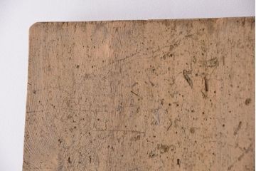 アンティーク家具　1960年代　使い込まれた　ナラ材総無垢　極厚天板(3)(古材、テーブル、材料)
