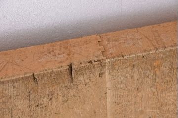 アンティーク家具　1960年代　使い込まれた　ナラ材総無垢　極厚天板(4)(古材、テーブル、材料)