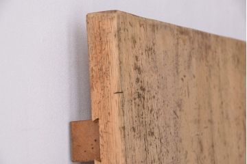 アンティーク家具　1960年代　使い込まれた　ナラ材総無垢　極厚天板(6)(古材、テーブル、材料)