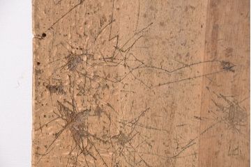 アンティーク家具　1960年代　使い込まれた　ナラ材総無垢　極厚天板(7)(古材、テーブル、材料)
