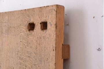 アンティーク家具　1960年代　使い込まれた　ナラ材総無垢　極厚天板(7)(古材、テーブル、材料)
