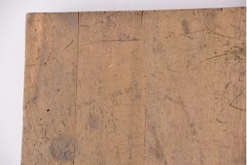 アンティーク家具　1960年代　使い込まれた　ナラ材総無垢　極厚天板(8)(古材、テーブル、材料)