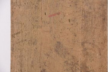 アンティーク家具　1960年代　使い込まれた　ナラ材総無垢　極厚天板(8)(古材、テーブル、材料)