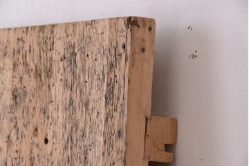 アンティーク家具　1960年代　使い込まれた　ナラ材総無垢　極厚天板(10)(古材、テーブル、材料)