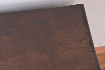 アンティーク家具　古民具・骨董　特別注文造り　前面黒柿材　上質な時代書箱(収納棚、本箱)