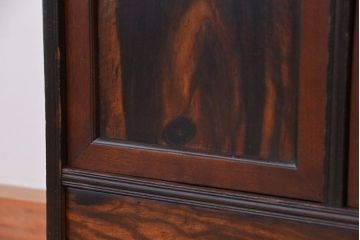 アンティーク家具　古民具・骨董　特別注文造り　前面黒柿材　上質な時代書箱(収納棚、本箱)