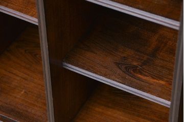 アンティーク家具　古民具・骨董　特別注文造り　前面黒柿材　上質な時代書箱(収納棚、本箱)